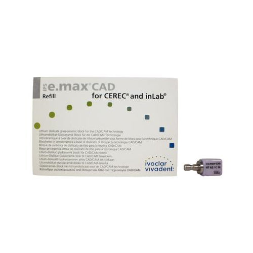 Vivadent Ivoclar IPS e.max CAD CEREC Blocks InLab 5/Pk Vivadent Ivoclar IPS e.max CAD CEREC Blocks InLab 5/Pk